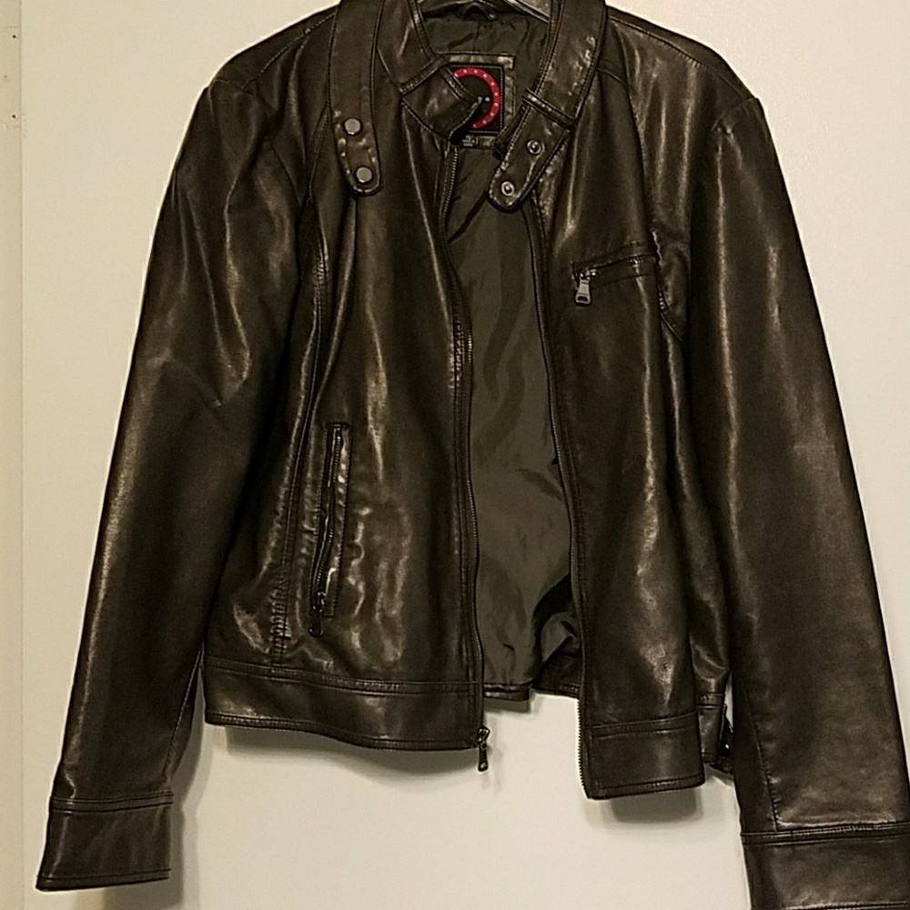 Faux leather jacket